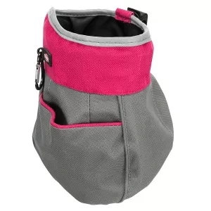 Trixie Goody Bag Godisväska med bältesclips - grå/hallon