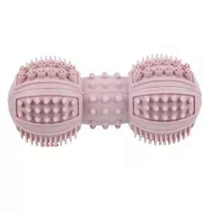Trixie Junior rosa hantel i naturgummi - hundleksak