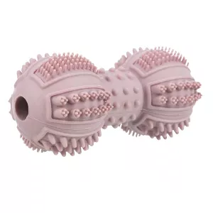 Trixie Junior rosa hantel i naturgummi - hundleksak