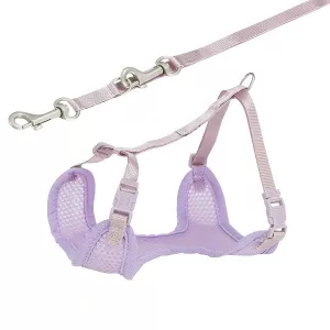 Trixie junior mjuk valpsele lila, set med sele och koppel
