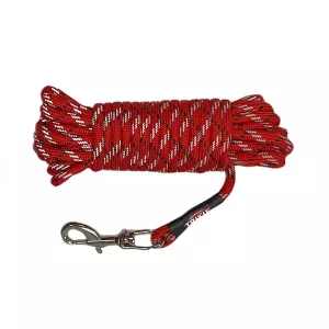 Trixie Junior Spårlina rund 4 m - röd med invävd reflex