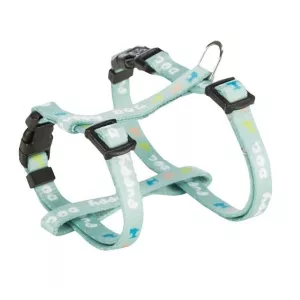 Trixie Junior Valpsele med koppel - mintgrön med dekor M-L