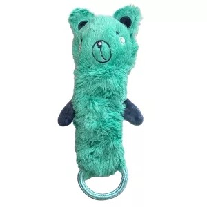 Trixie Junior Nalle turkos plysch med prasselljud - hundleksak