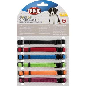 Trixie Junior valphalsband 6-pack, olika färger. Halsband för märkning av valpar.