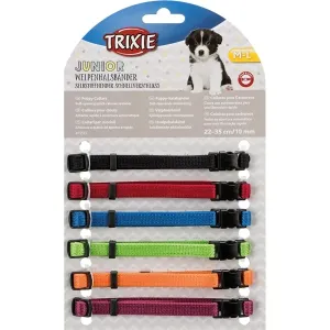 Trixie Junior valphalsband 6-pack, olika färger. Halsband för märkning av valpar.