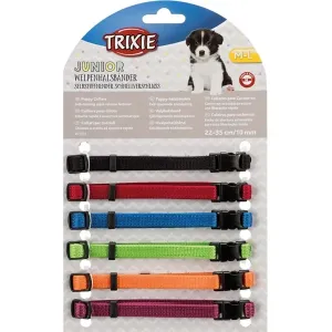Trixie Junior valphalsband 6-pack, olika färger. Halsband för märkning av valpar.