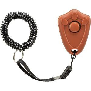 Trixie klicker för hundträning, brun med avtagbart armband