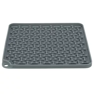 Trixie Lick'n'snack aktiveringplatta för hund. Aktiveringsplatta i grå silikon 20x20 cm.