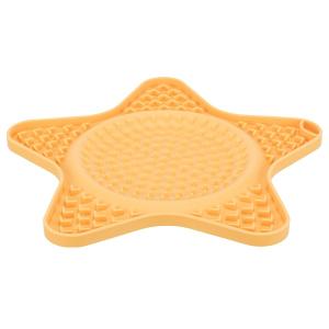 Trixie Lick'n'snack gul aktiveringplatta. Stjärnformad slickplatta för hund. 23,5 cm.