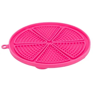 Trixie Lick'n'snack rosa aktiveringplatta med sugkoppar. Rund slickplatta för hund. Diameter 18 cm.