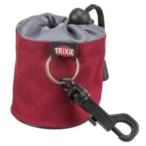 Trixie Mini godisväska för belöningsgodis till hund, vinröd / grå