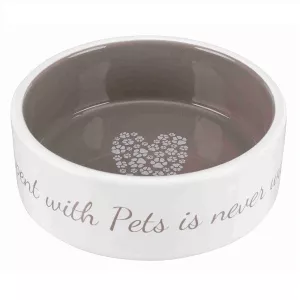 Pets Home Matskål keramik 1,4 liter - benvit/taupe