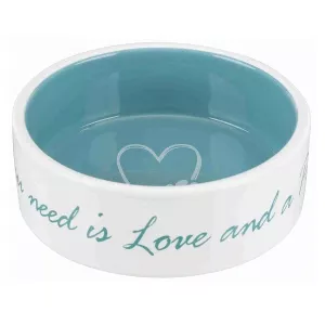 Pets Home Matskål keramik 0,3 l - benvit/turkos