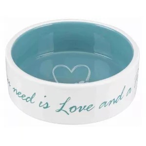 Pets Home Matskål keramik 0,8 l - benvit/turkos