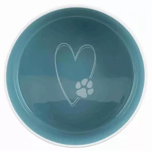 Pets Home Matskål keramik 0,8 l - benvit/turkos