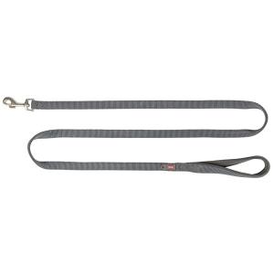 Trixie Premium hundkoppel i grafitgrå nylon, längd 180 cm. Finns i tre bredder.