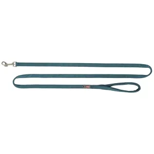 Trixie Premium hundkoppel i petroleumfärgad nylon, längd 180 cm. Finns i tre bredder.
