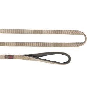 Trixie Premium hundkoppel i sandfärgad nylon, längd 180 cm. Finns i tre bredder.