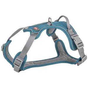 Trixie Premium Active spårsele, ställbar hundsele, petroleum / grå