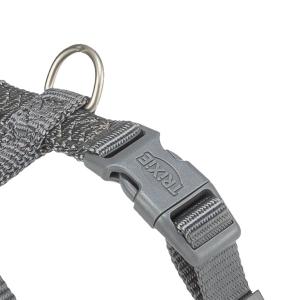 Trixie Premium H-sele, justerbar hundsele i grafitgrå nylon