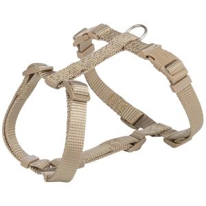 Trixie Premium H-sele, justerbar hundsele i sandfärgad nylon