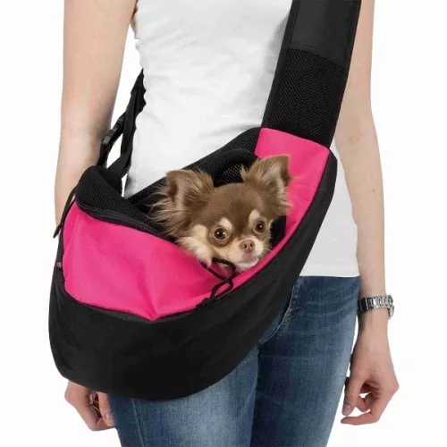 Trixie Sling hundväska - Rosa/svart