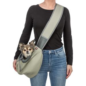 Trixie Sling hundväska, grön med grå detaljer