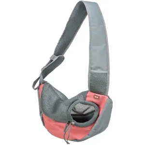 Trixie Sling hundväska, grå med rosa detaljer