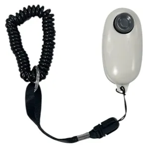 Trixie Soft klicker med mjuk, konsekvent klickton. Beige med svart, avtagbart armband.