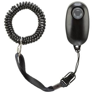 Trixie Soft klicker med mjuk, konsekvent klickton. Svart med svart, avtagbart armband.