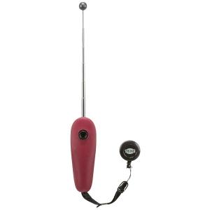 Trixie target stick med klicker med bältesclips, vinröd