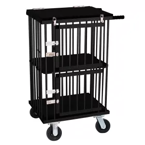 Utställningsvagn Aluminium 2 dörrar - Svart
