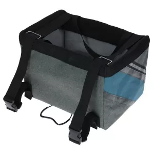 Cykelväska Vacation för hund - grå/stålblå