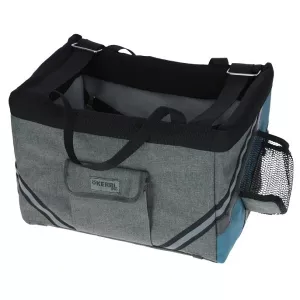 Cykelväska Vacation för hund - grå/stålblå