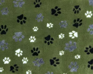 Vetbed Grön - Svarta/grå/vita tassar