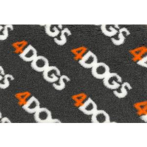 Vetbed hundfäll mörkgrå med 4Dogs-logga. Gummerad baksida. 50x75 cm.