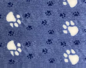 Vetbed Bigfoot Blå - Vita stora tassar