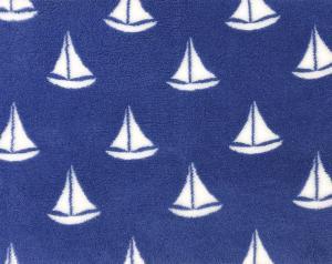 Vetbed hundfäll blå med vita segelbåtar