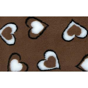 Vetbed Brun - Svarta/vita hjärtan