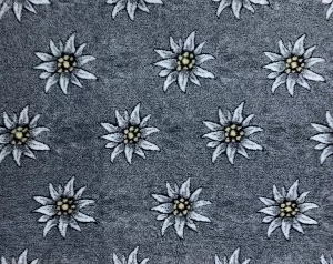 Vetbed Edelweiss gråmelerad - Vita blommor