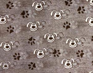 Vetbed hundfäll Filur brunmelerad med hundar och ben