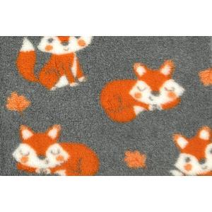Vetbed Foxy - grå med rävar