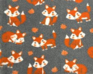 Vetbed Foxy - grå med rävar