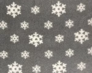 Vetbed Grå - Vita snöflingor