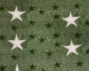 Vetbed Grön - Stora vita och små gröna stjärnor