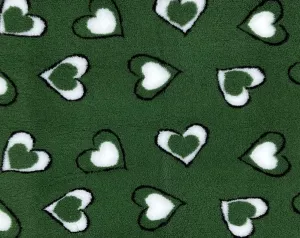 Vetbed Grön - Svarta/vita hjärtan