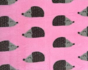 Vetbed hundfäll Rosa med bruna igelkottar, gummerad baksida. Tre storlekar.