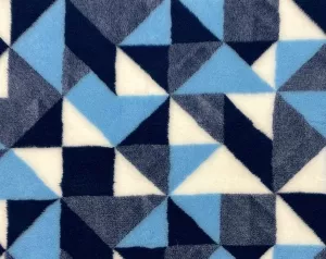 Vetbed Kalejdoskop - Mörkblå/ljusblå/vit