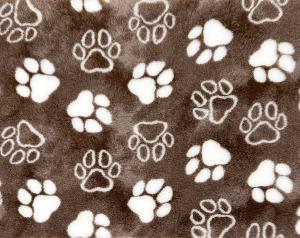 Vetbed Kelly Brunmelerad - Vita tassar