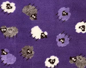 Vetbed Mörklila - Grå/lila/vita lamm